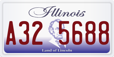 IL license plate A325688