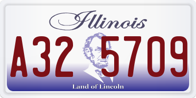 IL license plate A325709
