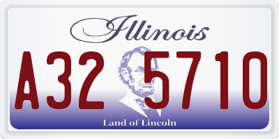 IL license plate A325710