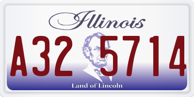 IL license plate A325714