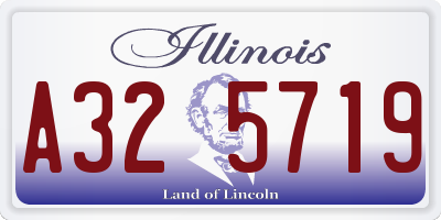 IL license plate A325719