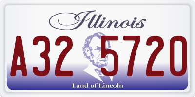 IL license plate A325720