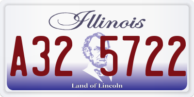 IL license plate A325722