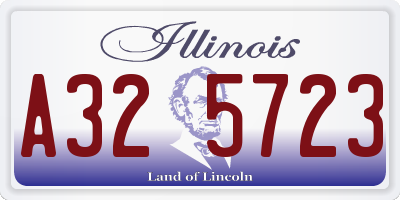 IL license plate A325723