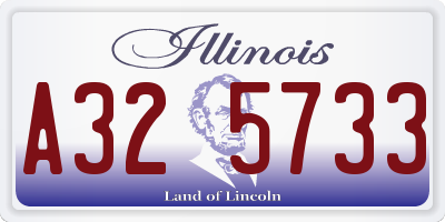 IL license plate A325733
