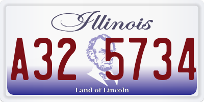 IL license plate A325734
