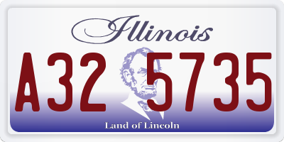 IL license plate A325735