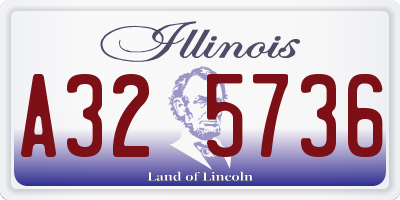 IL license plate A325736
