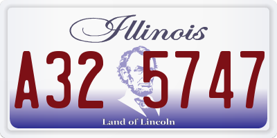 IL license plate A325747
