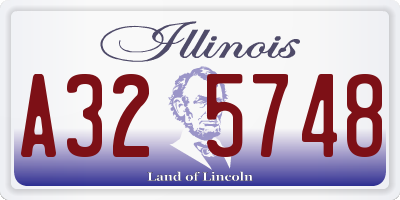 IL license plate A325748