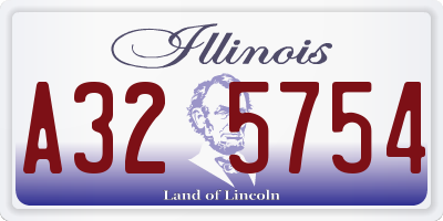 IL license plate A325754