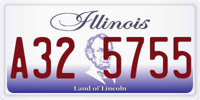 IL license plate A325755