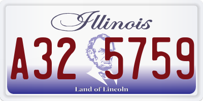 IL license plate A325759