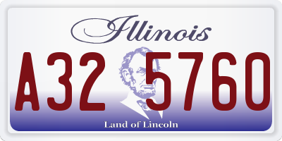 IL license plate A325760