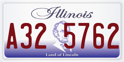 IL license plate A325762