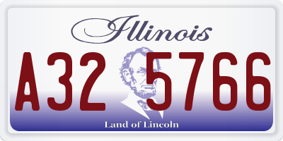 IL license plate A325766