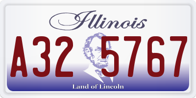 IL license plate A325767