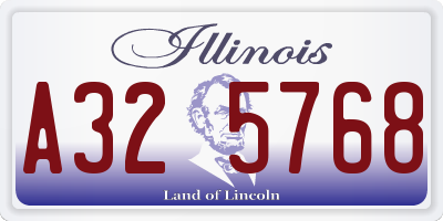 IL license plate A325768