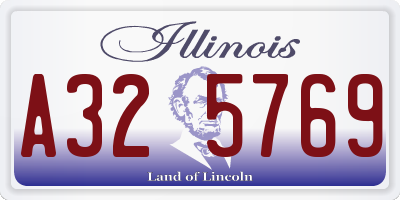 IL license plate A325769