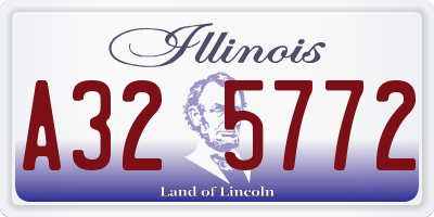 IL license plate A325772
