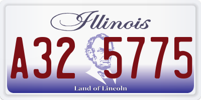 IL license plate A325775