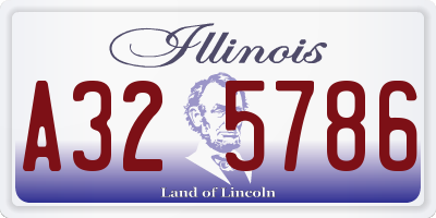 IL license plate A325786