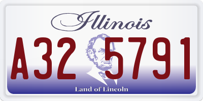 IL license plate A325791