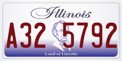 IL license plate A325792