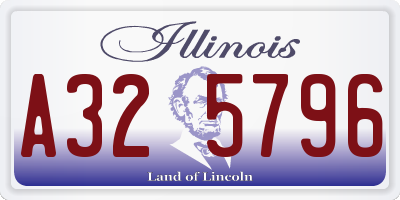 IL license plate A325796