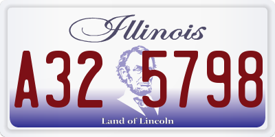 IL license plate A325798