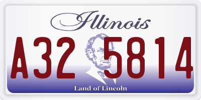 IL license plate A325814
