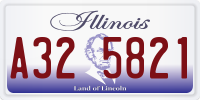 IL license plate A325821