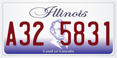 IL license plate A325831