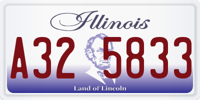 IL license plate A325833
