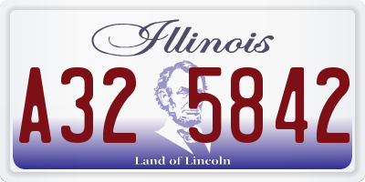 IL license plate A325842