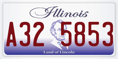 IL license plate A325853