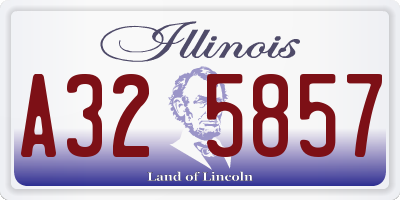 IL license plate A325857