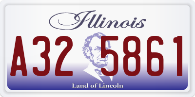 IL license plate A325861