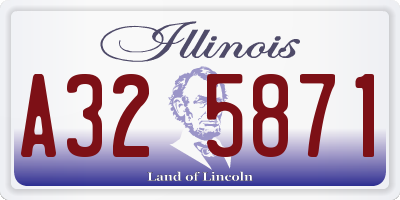 IL license plate A325871