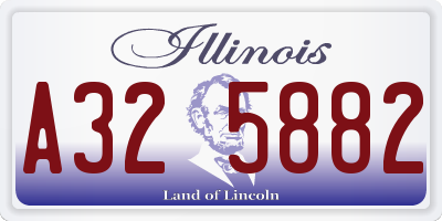 IL license plate A325882
