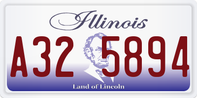 IL license plate A325894