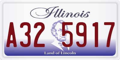 IL license plate A325917