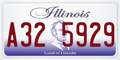 IL license plate A325929