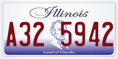 IL license plate A325942