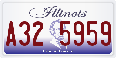 IL license plate A325959