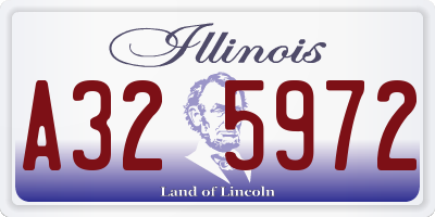 IL license plate A325972