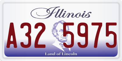 IL license plate A325975