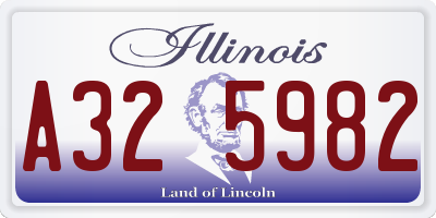 IL license plate A325982