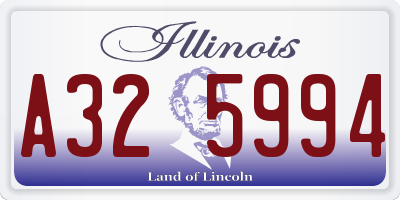 IL license plate A325994