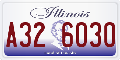 IL license plate A326030